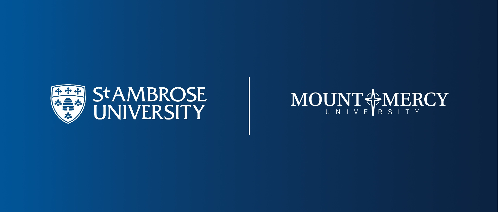 The logos of SAU and MMU on a blue gradient background.